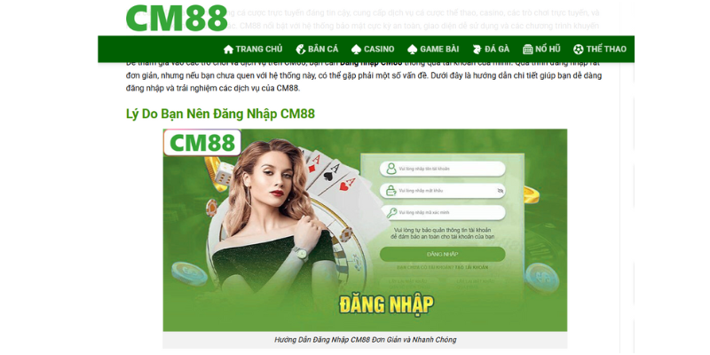 Mẹo Giúp Đăng Nhập CM88 Nhanh Hơn